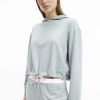 Kvinne Calvin Klein Gensere | Lounge Hoodie,Lys Gra/ Pearly Pink