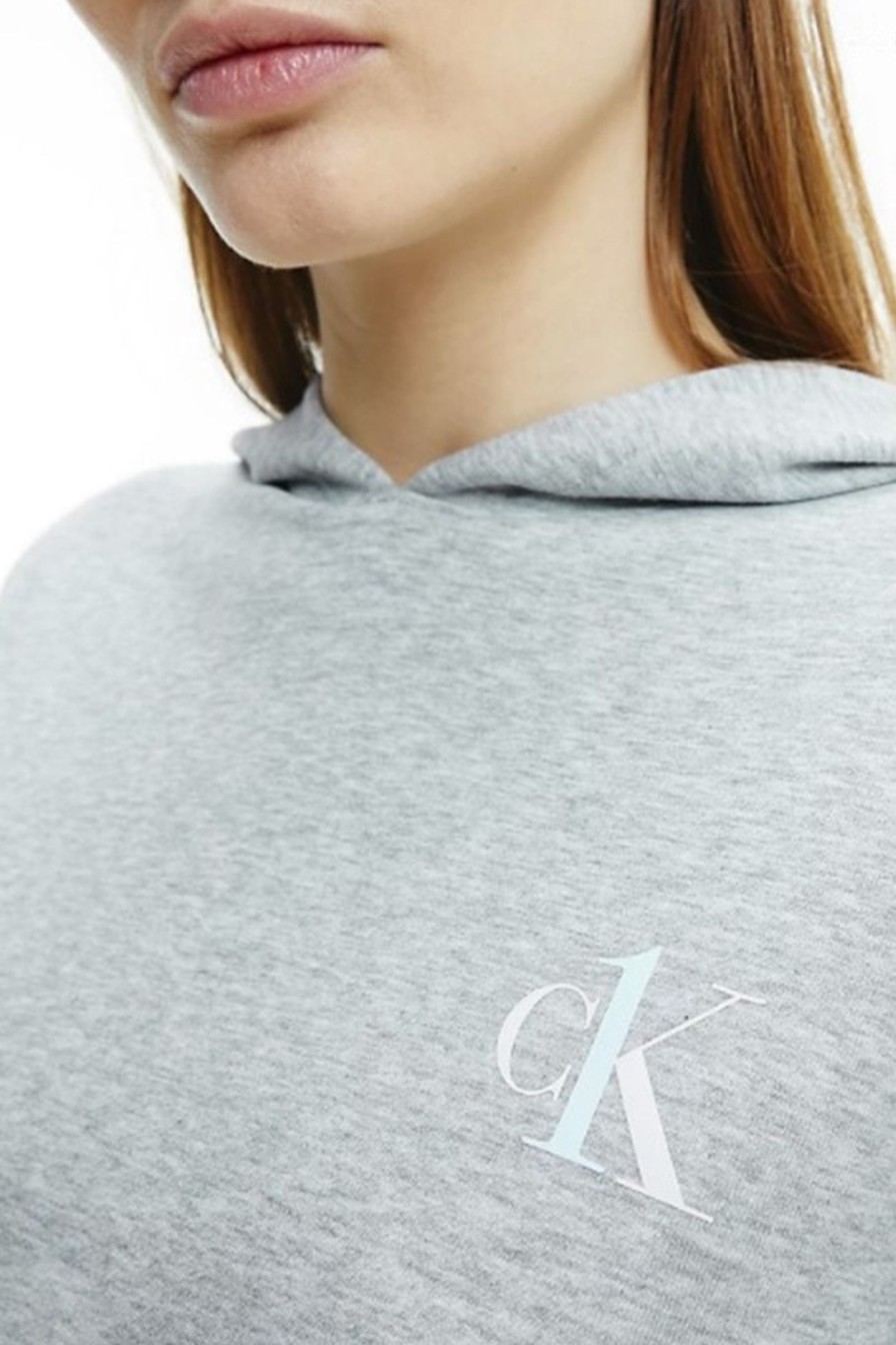 Kvinne Calvin Klein Gensere | Lounge Hoodie,Lys Gra/ Pearly Pink