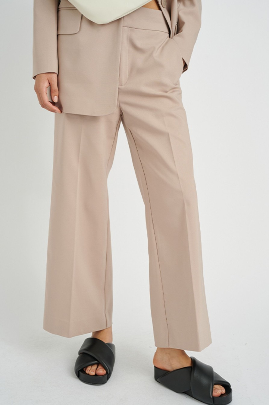 Kvinne InWear Dressbukser | Zella Iw Wide Pant Culotte,Mocha Grey