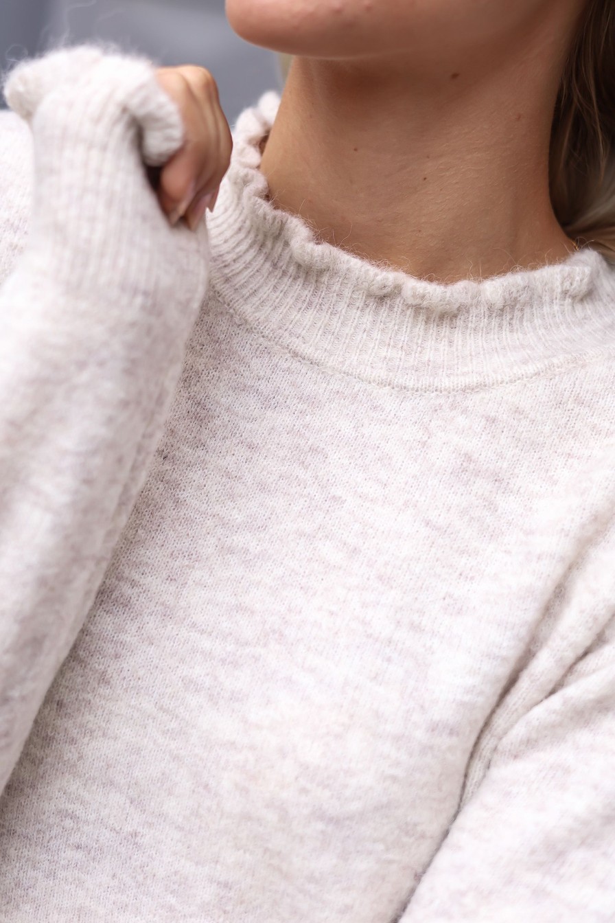 Kvinne InWear Gensere | Anaja Iw Pullover,Beige Melange