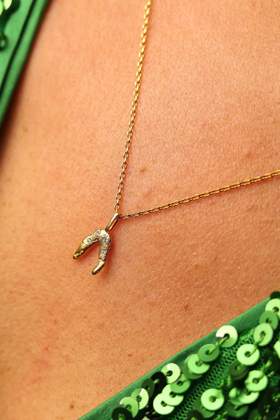 Kvinne ENAMEL Copenhagen Kjeder | Wishbone Necklace,Gull