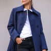 Kvinne InWear Kaper | Perryiw Sailor Coat,Marine Blue Melange