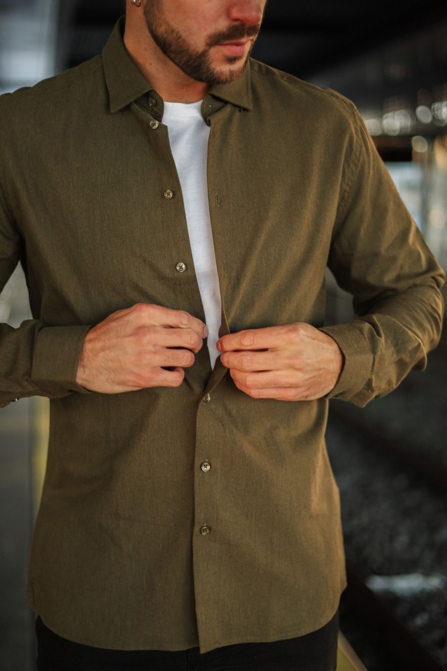 Mann Urban Pioneers Hverdagsskjorter | Ludvig Shirt,Olive