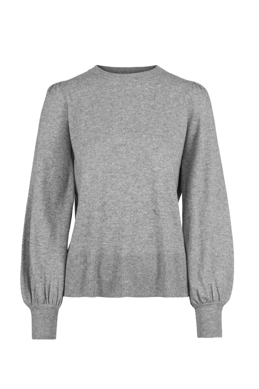 Kvinne Ella&il Strikkede Gensere | Maria Wool Sweater,Grey Melange