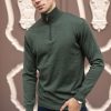 Mann Lacrosse Gensere | Bernie Merino 1/2 Zip,Gronn