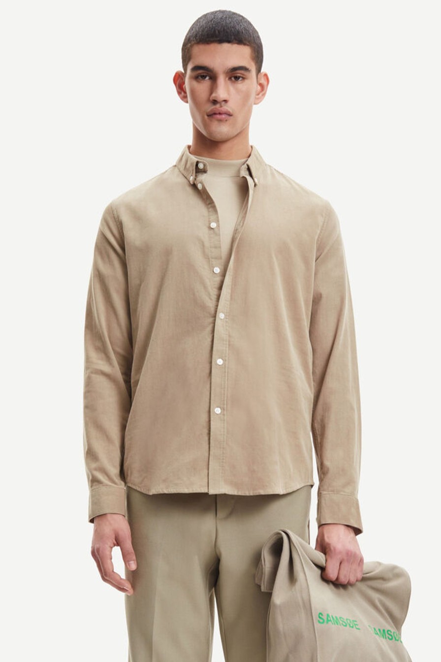 Mann Samsøe Samsøe Hverdagsskjorter | Liam Bx Shirt 10504,Beige