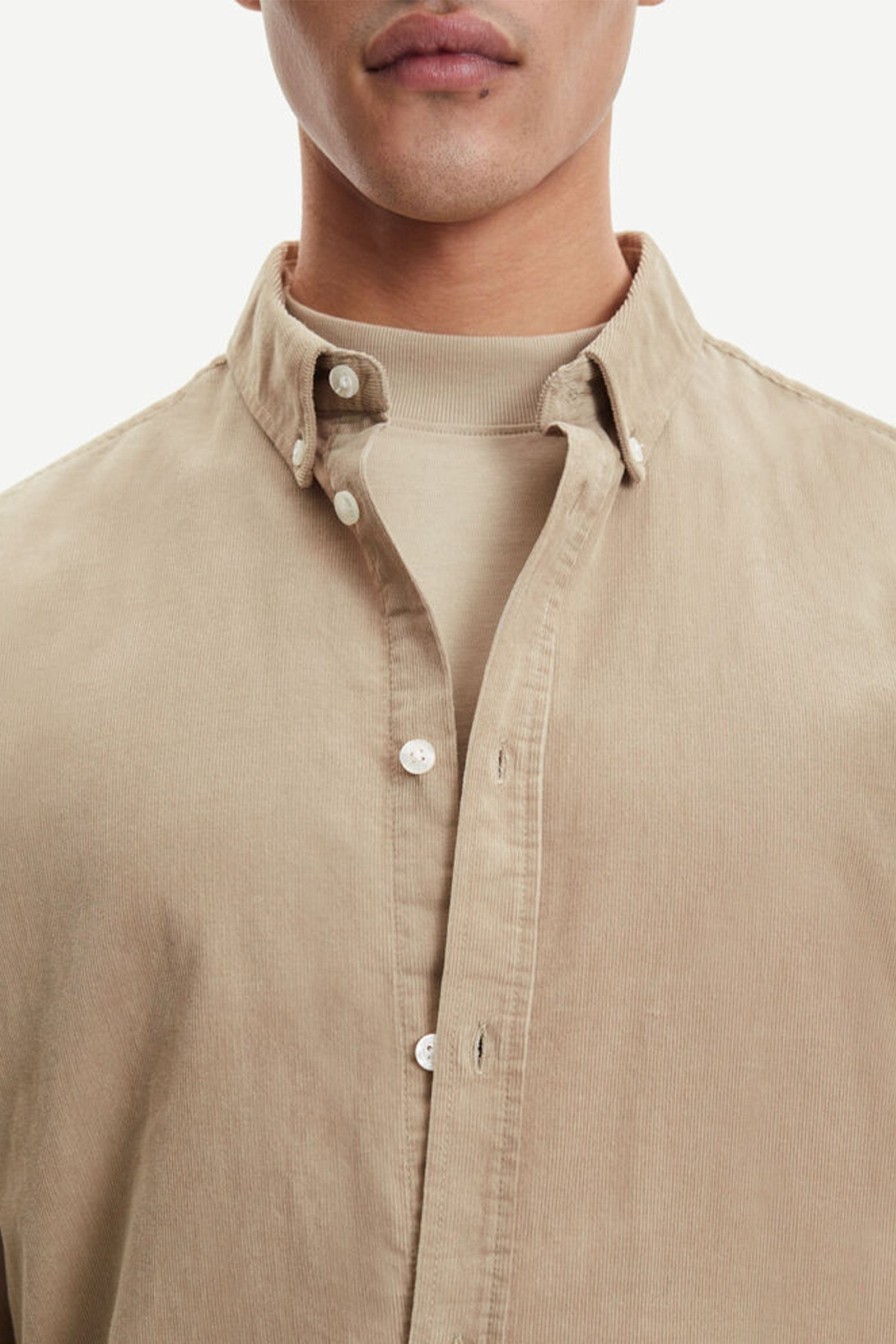 Mann Samsøe Samsøe Hverdagsskjorter | Liam Bx Shirt 10504,Beige