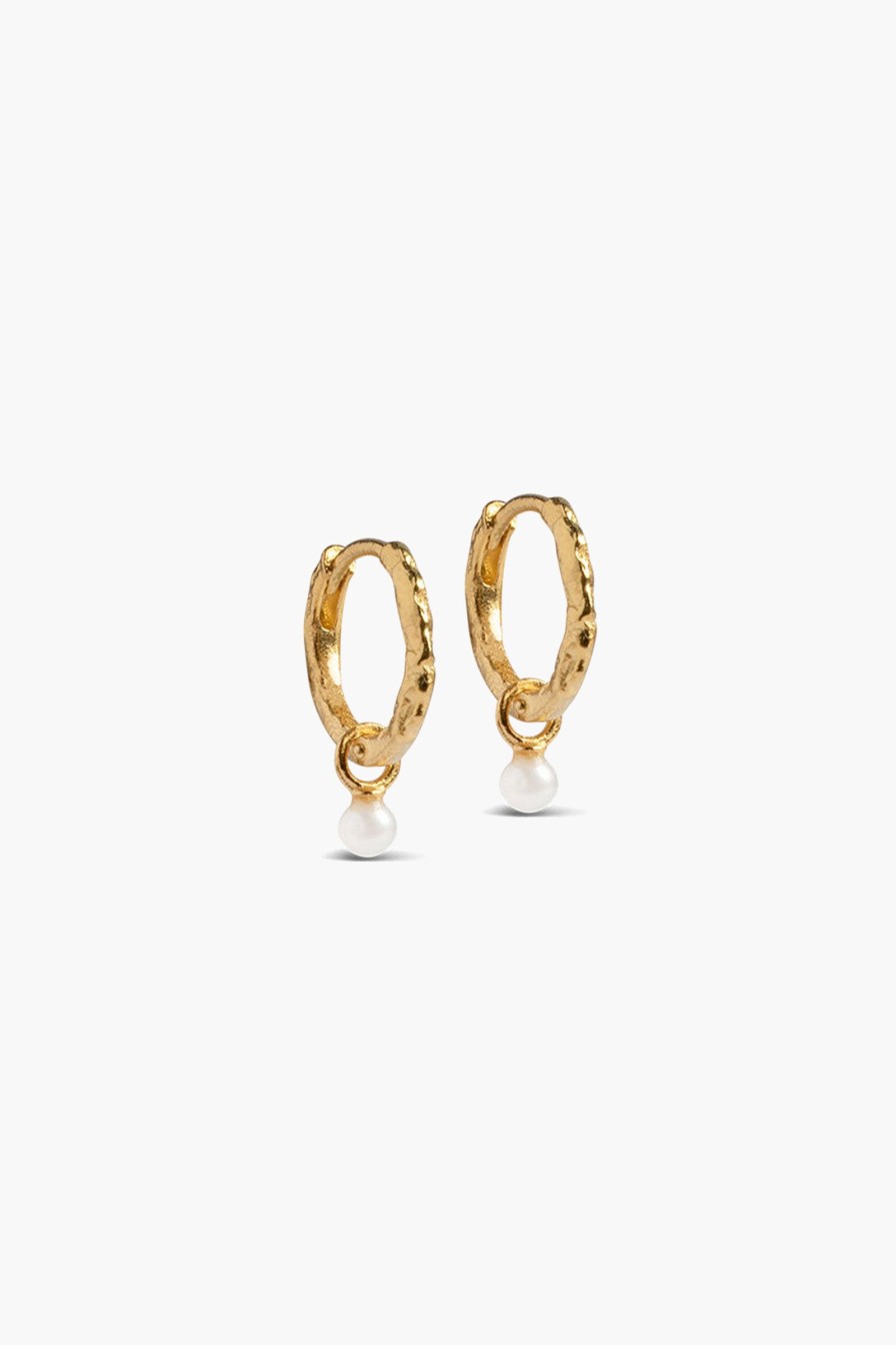 Kvinne ENAMEL Copenhagen Oredobber | Belle Pearl Hoops,Hvit