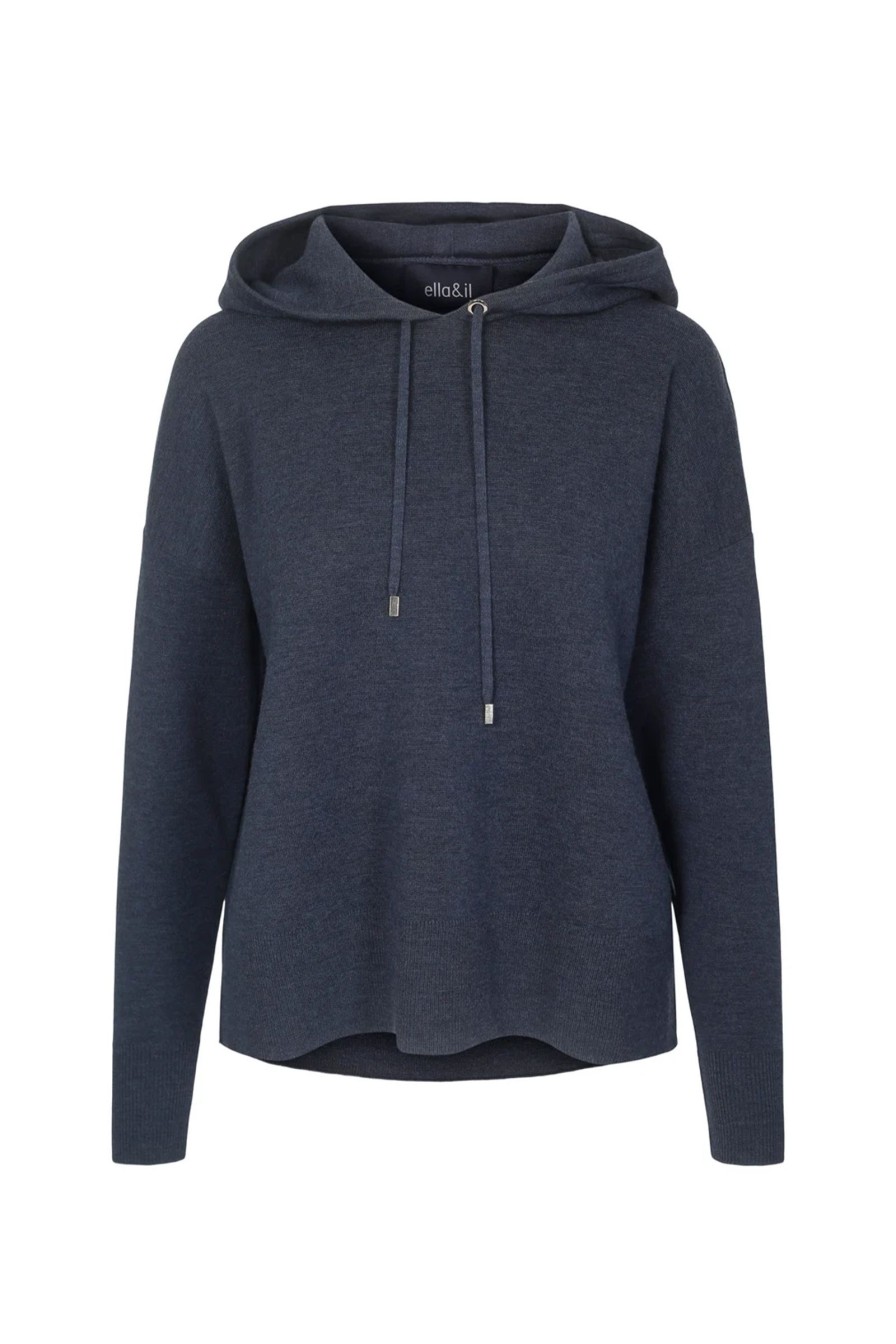 Kvinne Ella&il Gensere | Mima Merino Hood,Bla