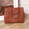 Kvinne Pourchet Paris Vesker | Cowhide Leather Tote,Brun