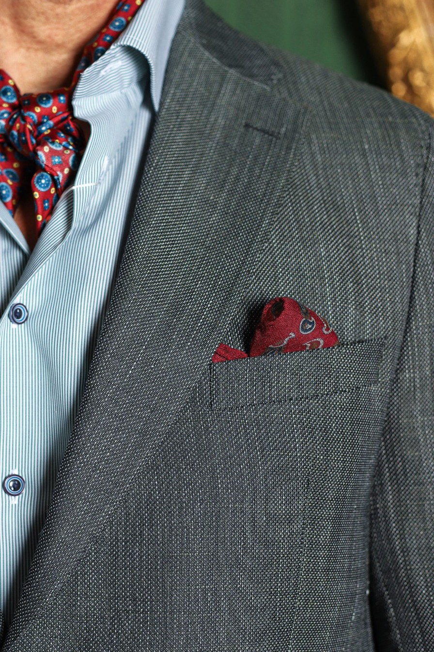 Mann Kleins Skjerf Og Torkler | Pocket Square,Mork Rod