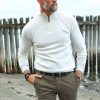 Mann Lacrosse Gensere | Half-Zip,Off White