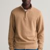 Mann Gant Gensere | Sacker Rib Half Zip,Khaki Melange