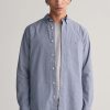 Mann Gant Hverdagsskjorter | Reg Poplin Micro Check Shirt,College Blue