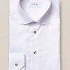 Mann Eton Penskjorter | Contemporary White Signature Twill Shirt Grey Details,Hvit