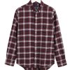 Mann Gant Skjorter | D2. Reg Flannel Check Bd,Rod Monstret