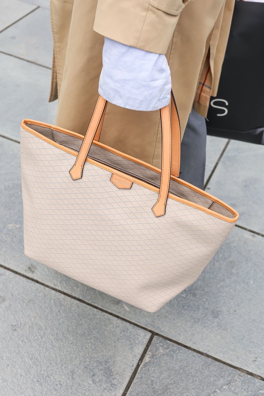 Kvinne Pourchet Paris Vesker | Coated Canvas Tote,Beige