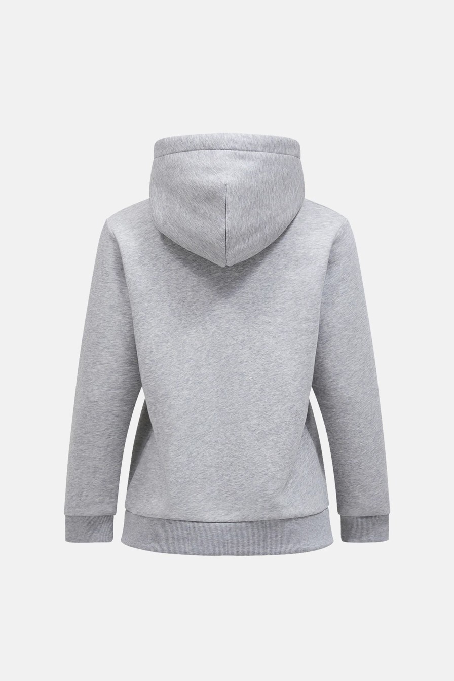 Kvinne Peak Performance Gensere | Original Small Logo Hood,Med Grey Melange