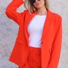 Kvinne Samsøe Samsøe Blazere | Haven Blazer,Oransje.Com