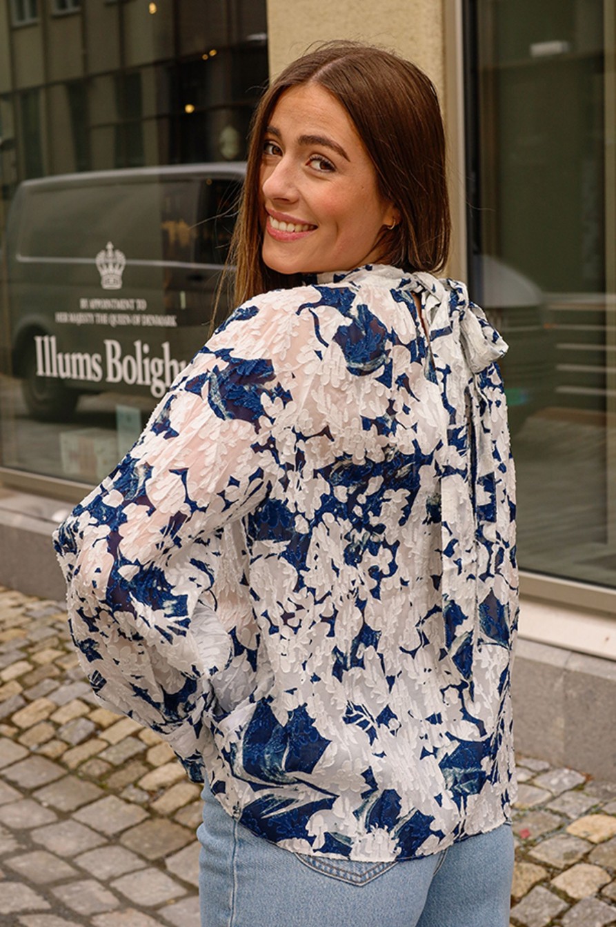 Kvinne Samsøe Samsøe Bluser | Ebbali Blouse 14781,Flora Blue