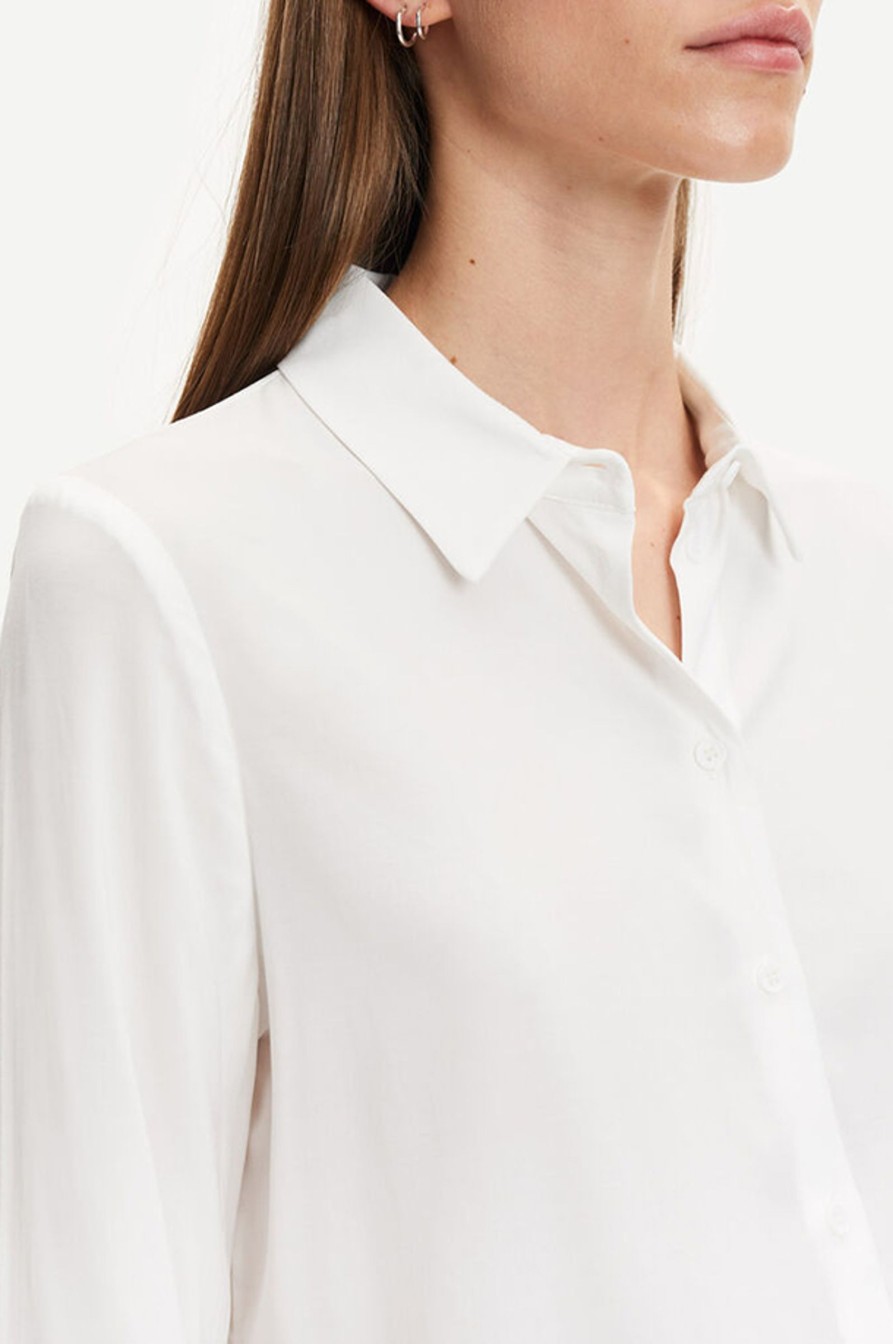 Kvinne Samsøe Samsøe Skjorter | Milly Shirt 9942,Clear Cream