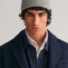 Mann Gant Luer Og Hatter | Shield Wool Beanie,Grey Melange