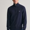 Mann Gant Zip-Gensere | Casual Cotton Halfzip,Evening Blue