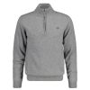 Mann Gant Zip-Gensere | Superfine Lambswool Half Zip,Grey Melange