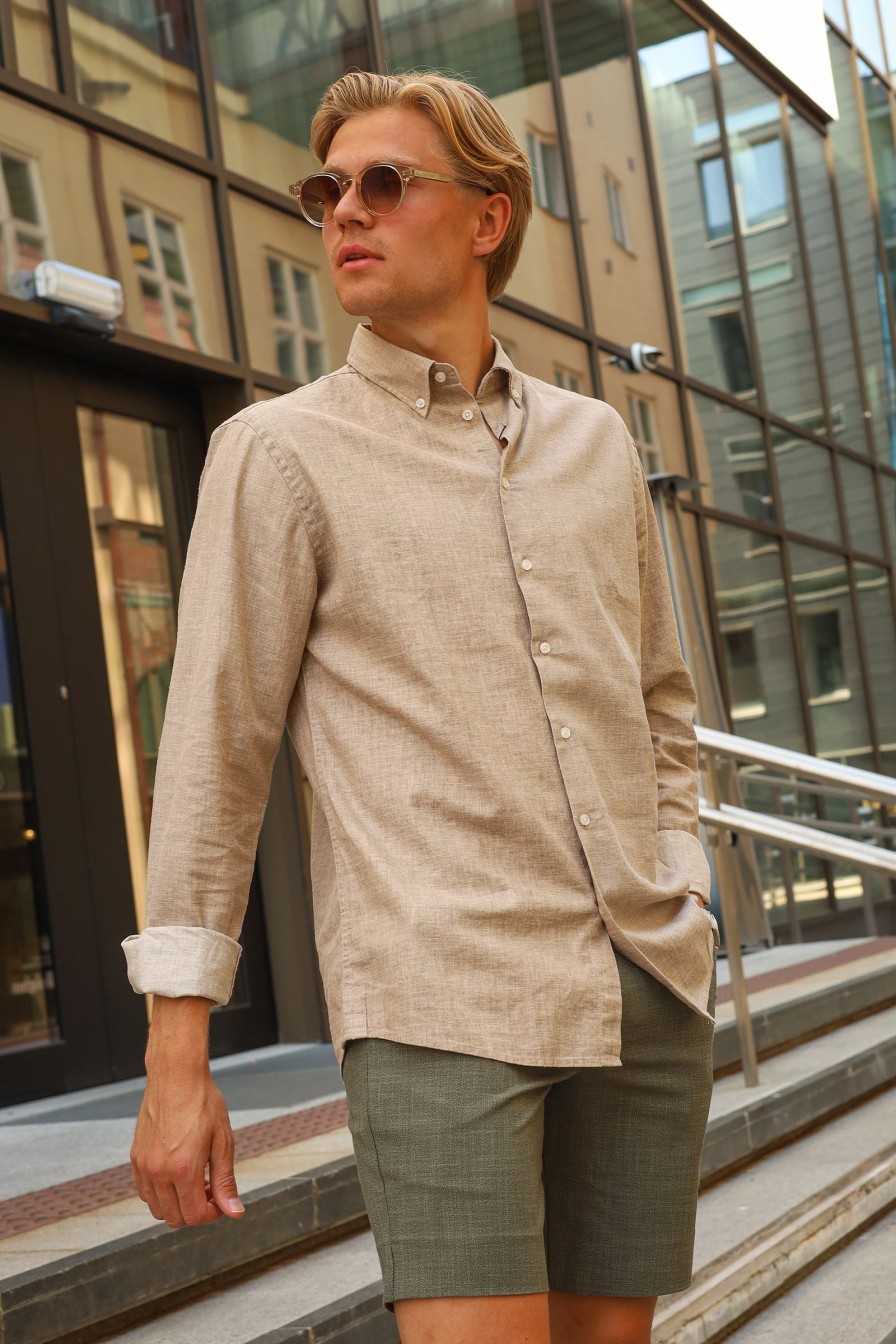 Mann Urban Pioneers Hverdagsskjorter | Wendel Shirt,Sand Melange