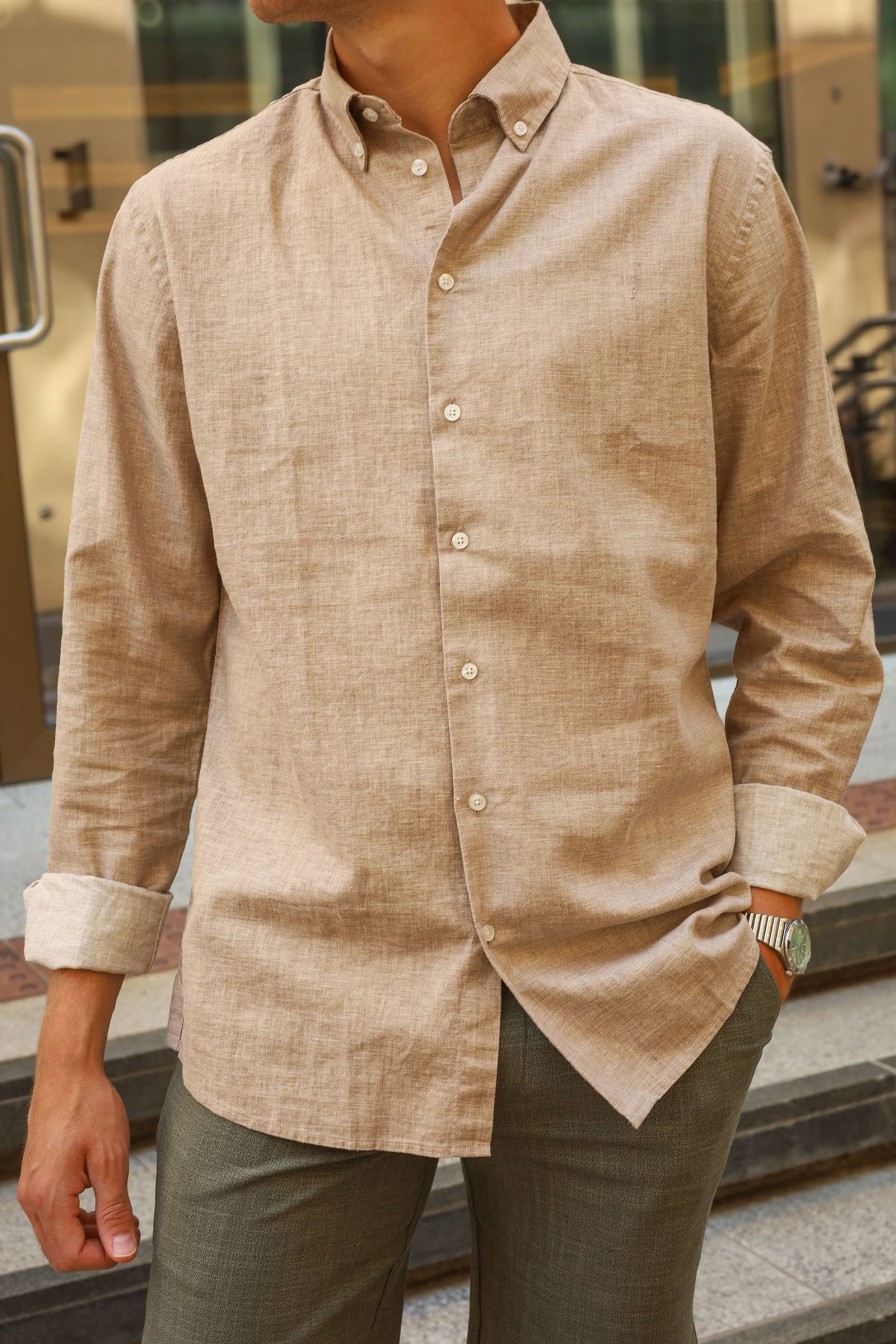 Mann Urban Pioneers Hverdagsskjorter | Wendel Shirt,Sand Melange