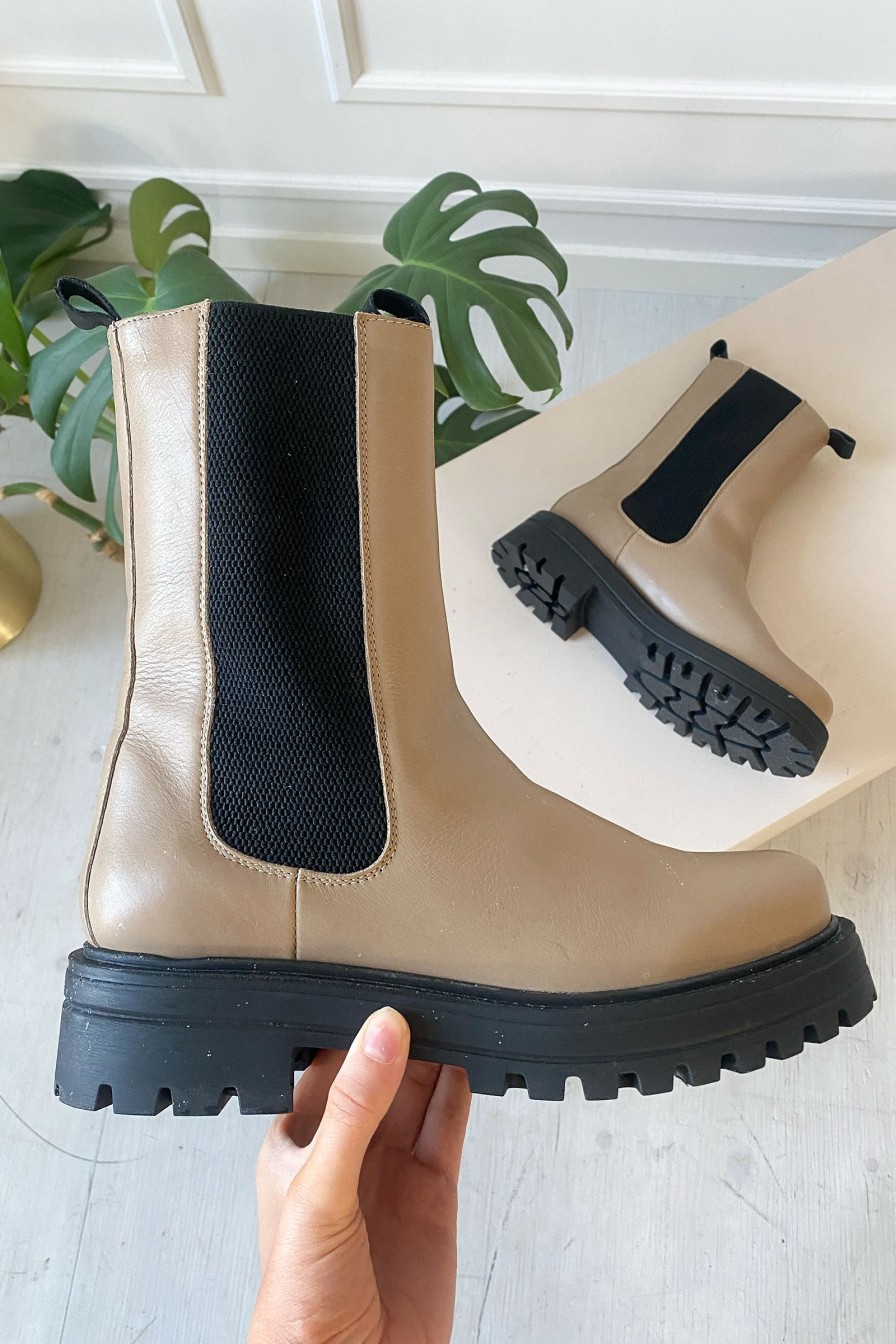 Kvinne InWear Boots | Pero Iw Long Chelsea Boots,Simply Taupe