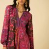 Kvinne Hale Bob Festkjoler | Paisley Jersey Dress,Raspberry