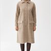 Kvinne Busnel Kaper | Bibi Checked Coat,Toffee Check