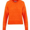 Kvinne Urban Pioneers Strikkede Gensere | Liz Sweater,Orange Flame