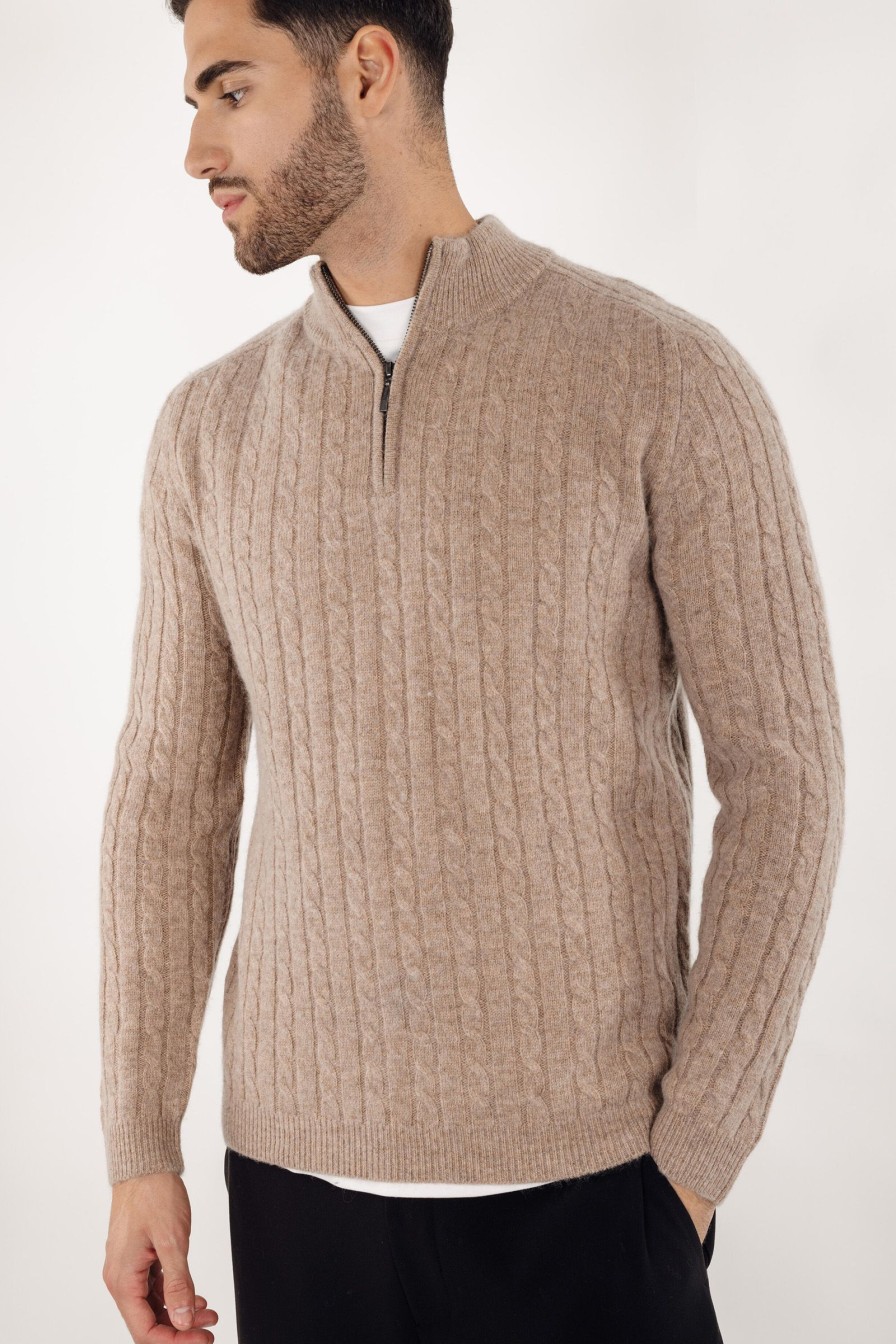 Mann Urban Pioneers Gensere | Walt Half-Zip,Camel