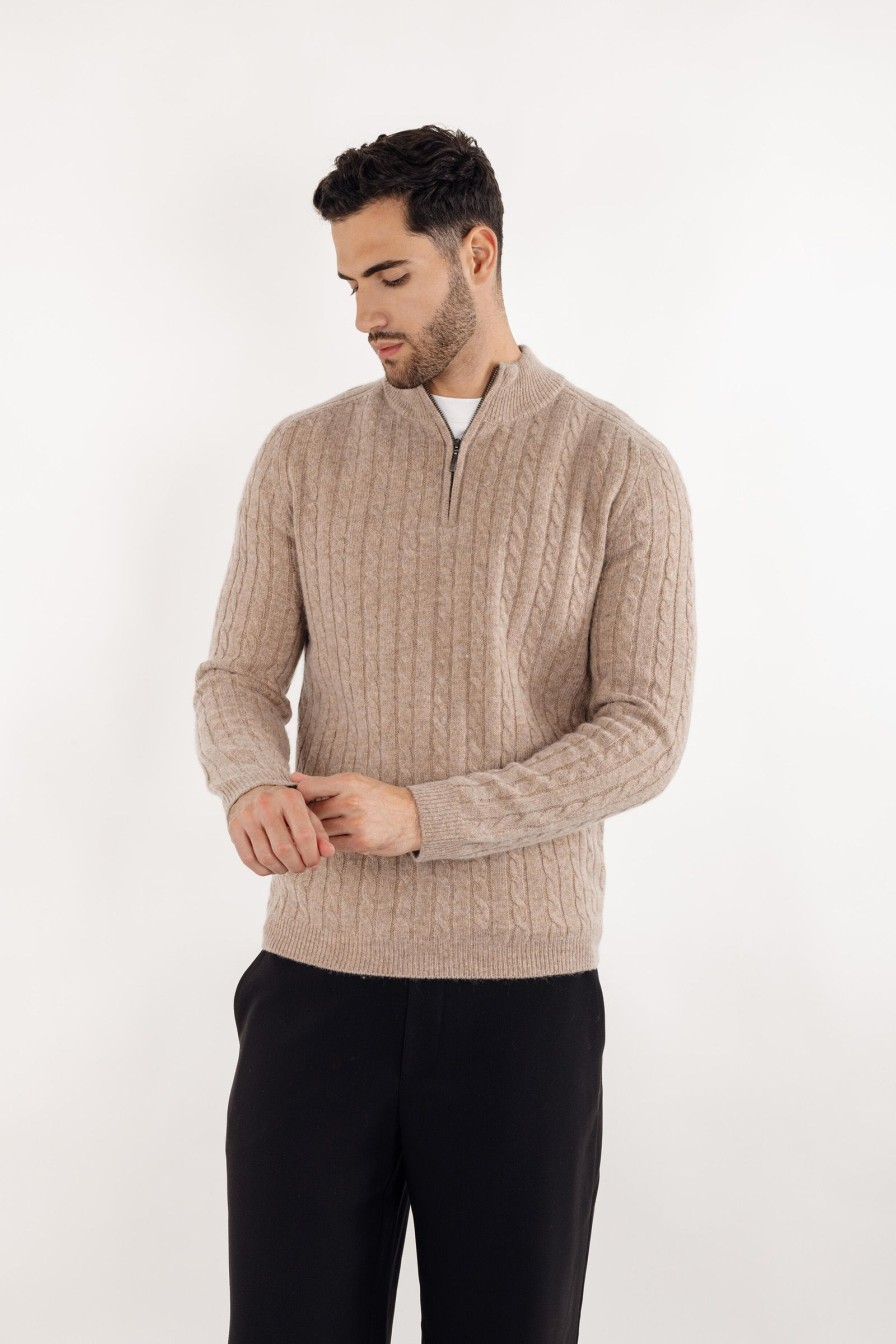 Mann Urban Pioneers Gensere | Walt Half-Zip,Camel