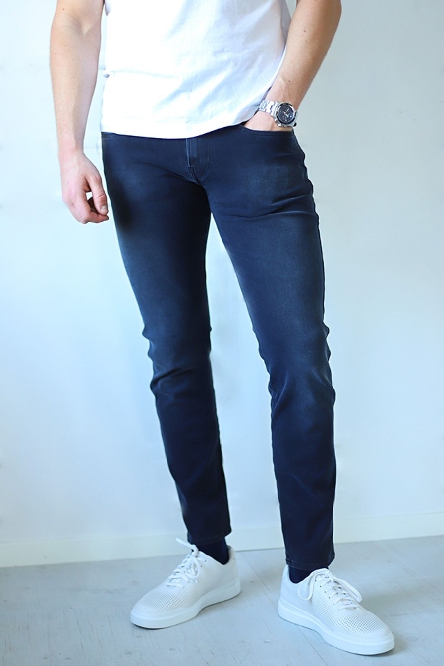 Mann Replay Jeans | Hyperflex Slim Fit,Mork Bla