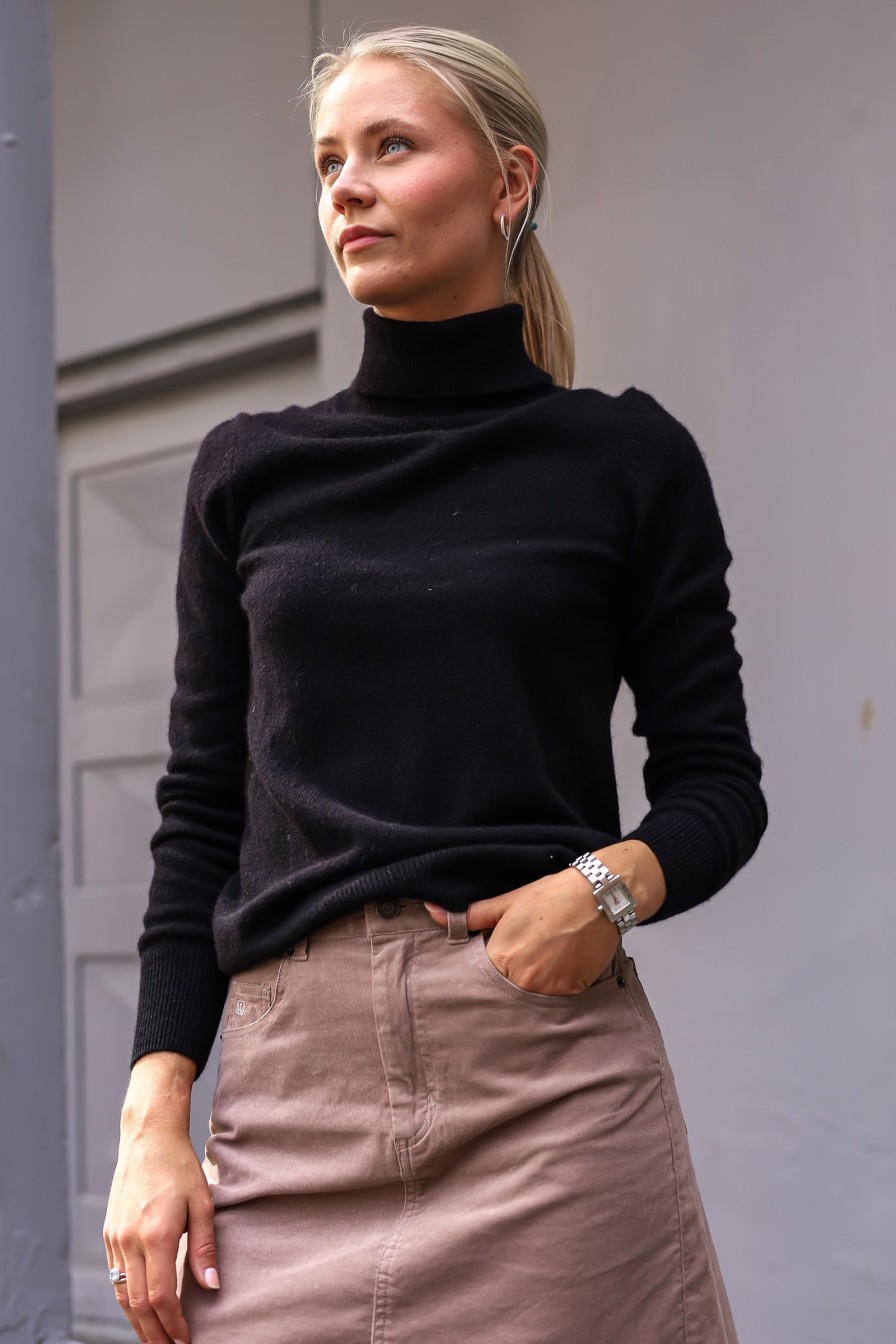 Kvinne InWear Strikkede Gensere | Lukkaiw Rollneck Pullover,Sort