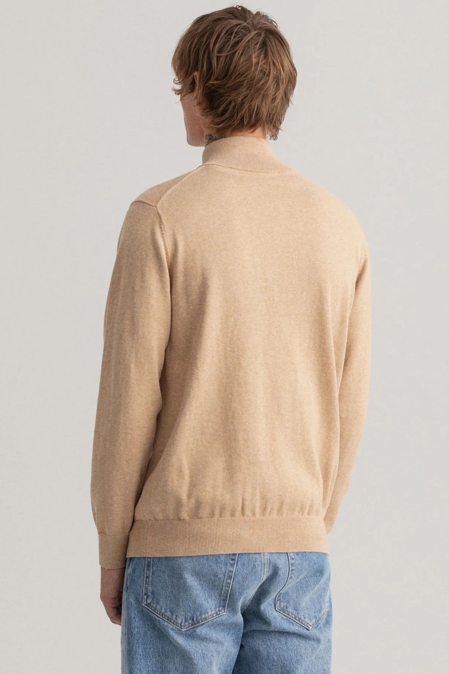 Mann Gant Zip-Gensere | Classic Cotton Half Zip,Beige