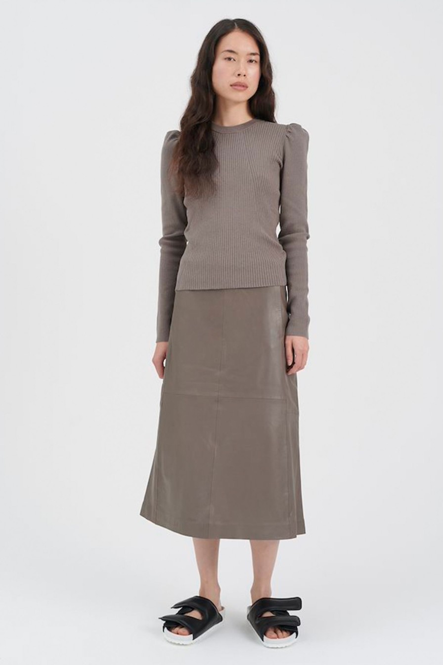 Kvinne InWear Skjort | Haya Iw Skirt,Sandy Grey