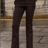 Kvinne Pieszak Dressbukser | Melanie Flare Pant,Coffe Brown