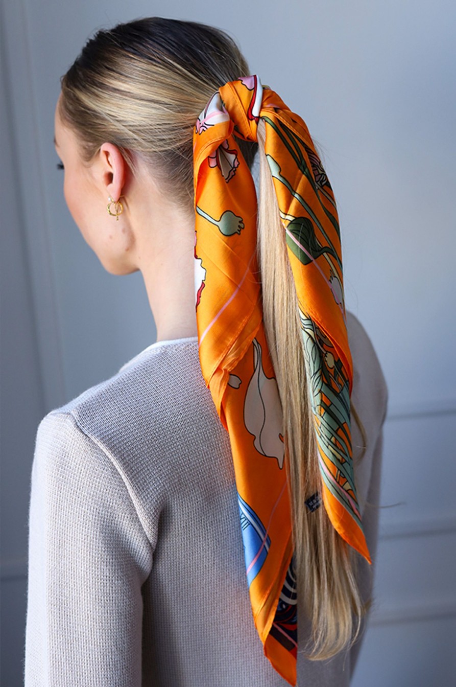 Kvinne Manzini Skjerf | Manzini Satin Scarf,Oransje