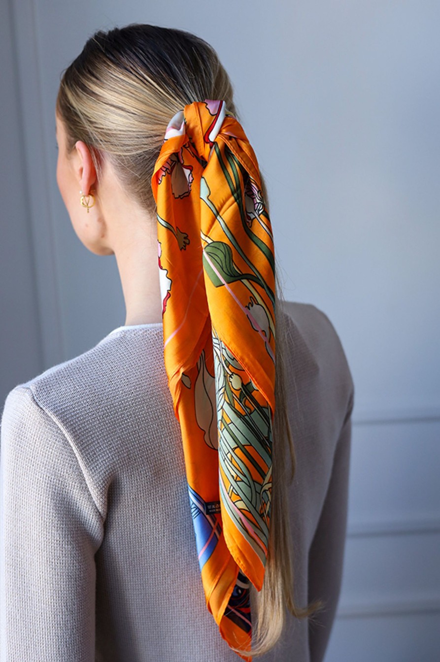 Kvinne Manzini Skjerf | Manzini Satin Scarf,Oransje