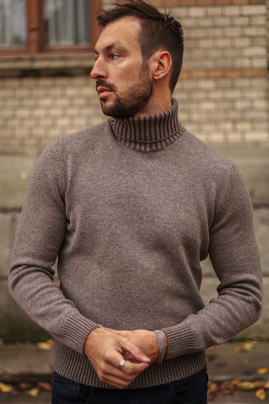 Mann Gran Sasso Gensere | Turtleneck 23115,Lys Brun