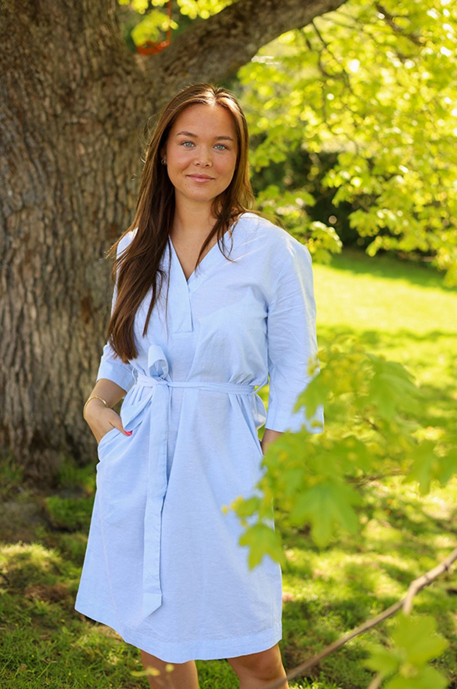 Kvinne Montecristo Hverdagskjoler | Linen Dress,Lys Bla