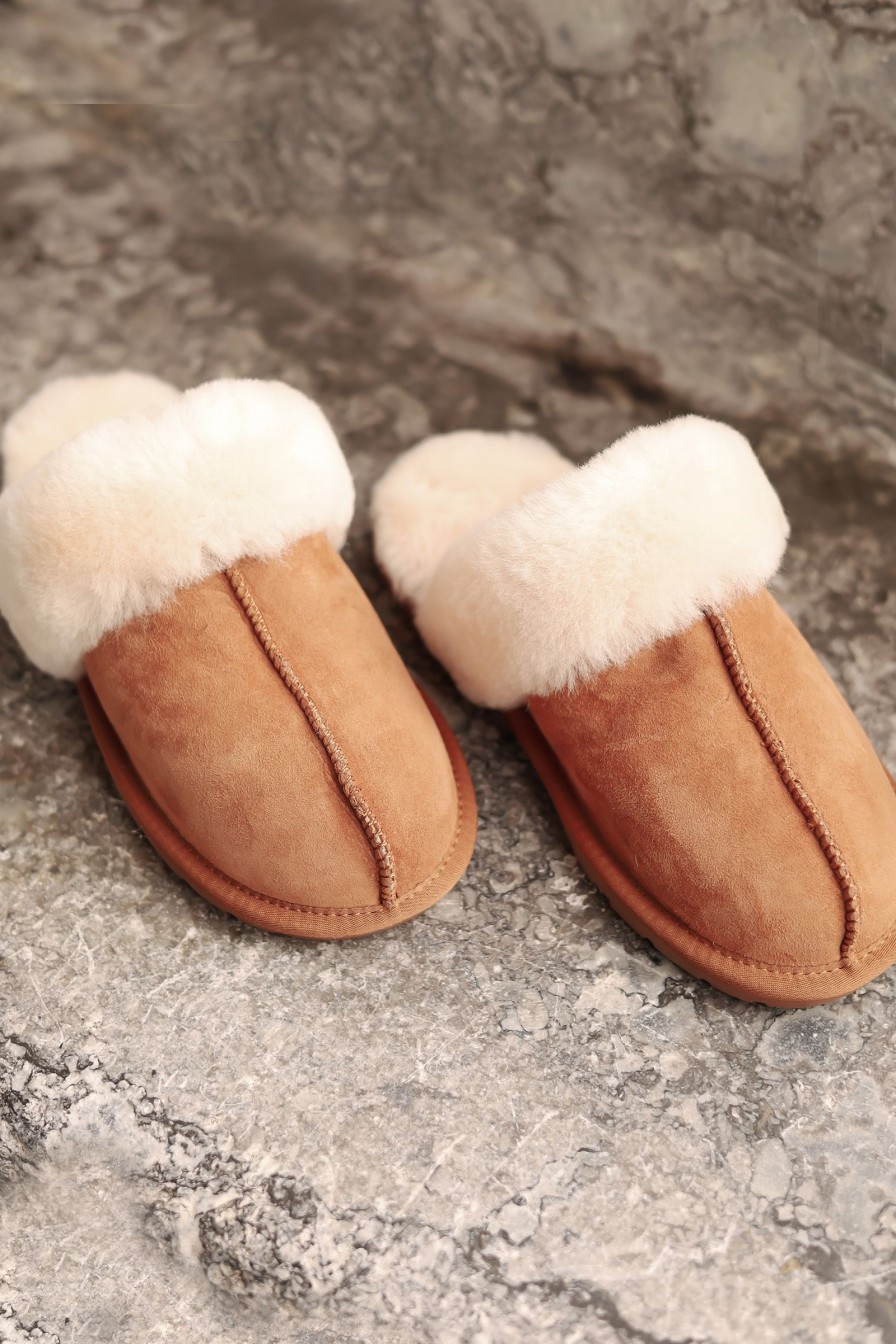 Kvinne Manzini Toffler | Nouveau Ladies Fur Slippers,Beige