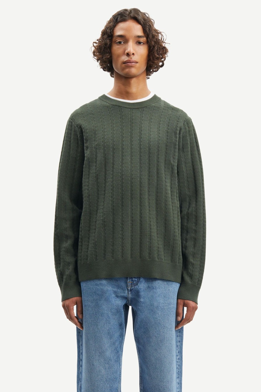 Mann Samsøe Samsøe Gensere | Gabriel Crew Neck 10490,Climbing Ivy