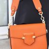 Kvinne Pourchet Paris Vesker | Flap Crossbody,Oransje