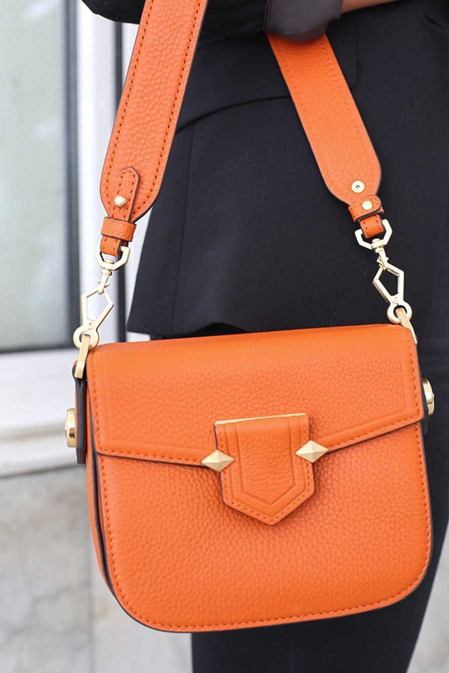 Kvinne Pourchet Paris Vesker | Flap Crossbody,Oransje