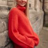 Kvinne Amuse Strikkede Gensere | Rose Pullover,Oransje